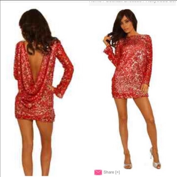 Odette Christiane Sequin Hollywood Scene Dress - Picture 4 of 4